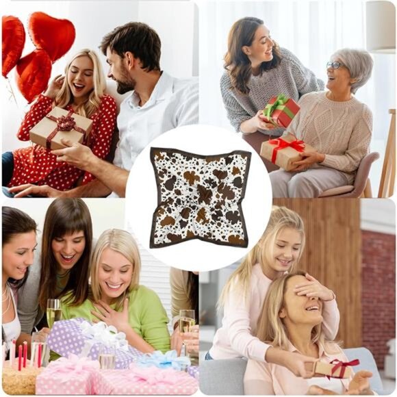 2 PCS Scarf Silk Feeling Square Satin Headwear Hair Scarves Wrap 27.5 Inches - Picture 7 of 8